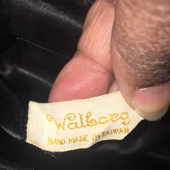 Walborg Black Floral Vintage Beaded Purse - Picture 3 of 3